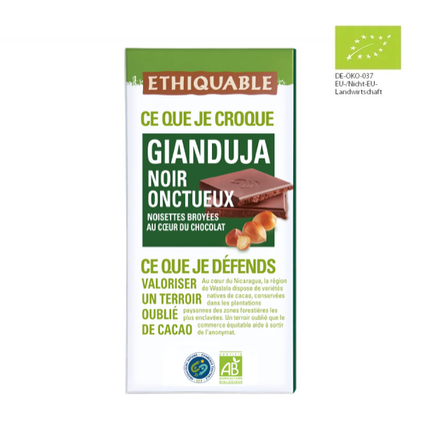 Noir-Schokolade Gianduja (bio), 100g