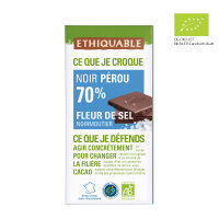 Noir-Schokolade 70% Fleur de Sel (bio), 100g