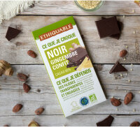 Noir-Schokolade Ingwer (bio), 100g
