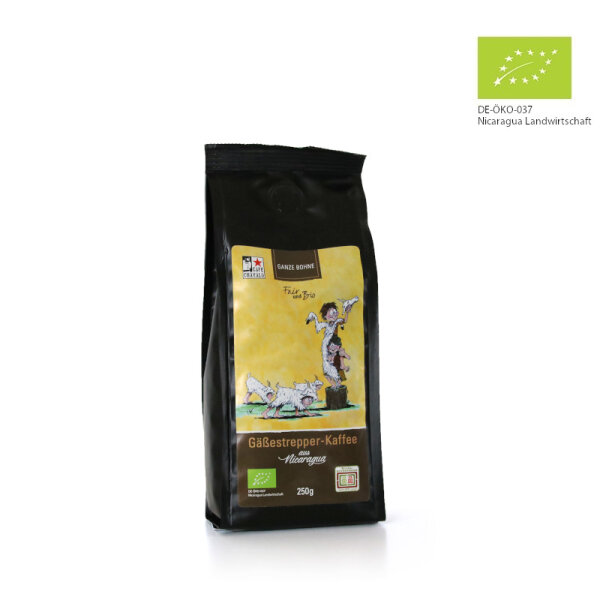Gäßestrepper-Kaffee (bio), 250g, ganze Bohne