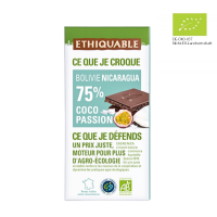 Noir-Schokolade 75% Bolivien/Nicaragua Kokos-Maracuja...