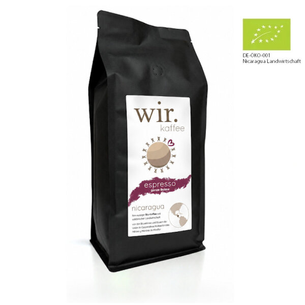 wir.kaffee Espresso (bio), 1kg, ganze Bohne