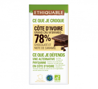 Noir-Schokolade 78% Elfenbeinküste (bio), 100g