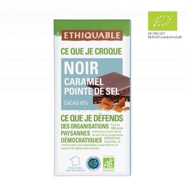 Noir-Schokolade Salzkaramell (bio), 100g