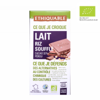 Vollmilchschokolade Puffreis (bio), 100g